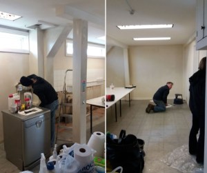 Painting in the kitchen