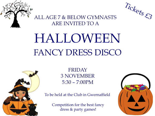 Seven and under Halloween fancy dress disco Friday 3 November from 5.30pm