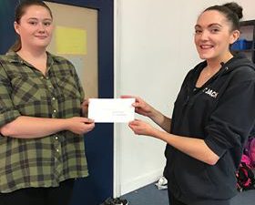 Pontins prize winner Shonna with coach Danielle